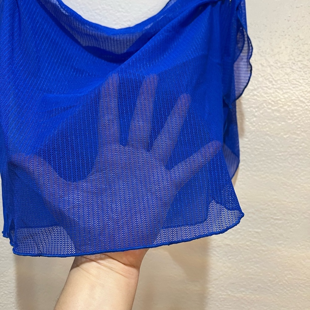 🔴 LE COVE Blue Stretch Swimsuit Cover Up Wrap/ sarong - Picture 4 of 5